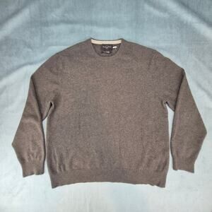 Black Brown 1826 Cashmere Crew Neck Preppy Knit Brown Men's Sweater XL